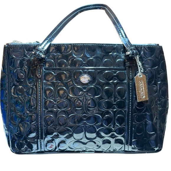 Coach Peyton OP Art Double Zip Satchel - Picture 3 of 11